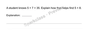 Explain a fact strategy — Grade 3 problem preview
