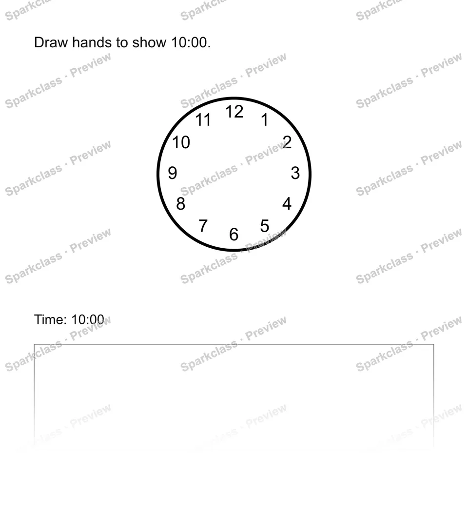 Draw the hands — page 1