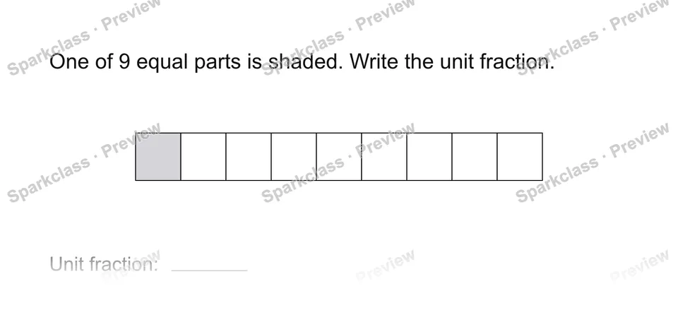 Name a unit fraction — page 1