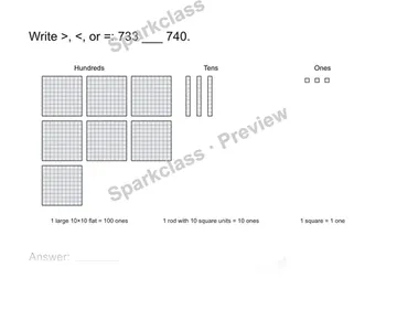 Compare numbers — Grade 2 problem preview