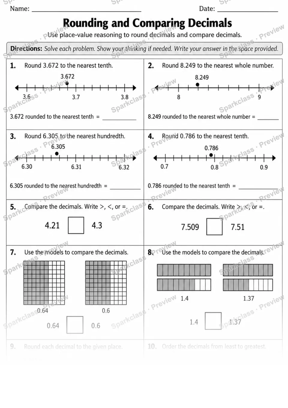 5.NBT.A.2 · 2 Decimal Place Value Variant 02 — page 1