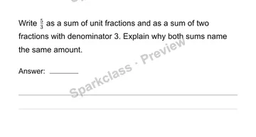 Decompose a fraction in two ways — Grade 4 problem preview
