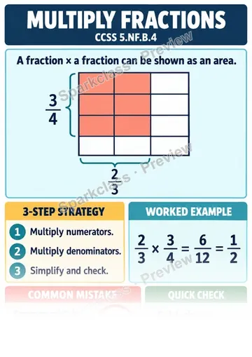 Knowledge Guide · Multiply Fractions — Grade 5 worksheet preview