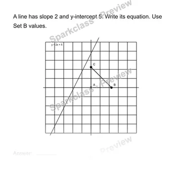Write an equation from a graph — Grade 8 problem preview
