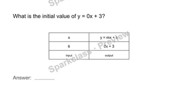 Interpret an initial value — Grade 8 problem preview