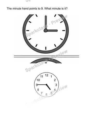 Nearest five minutes — Grade 2 problem preview