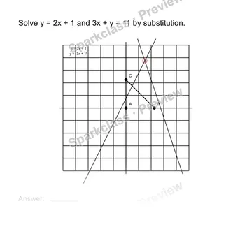 Solve a system by substitution — Grade 8 problem preview