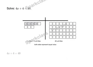 Solve a two-step equation — Grade 7 problem preview