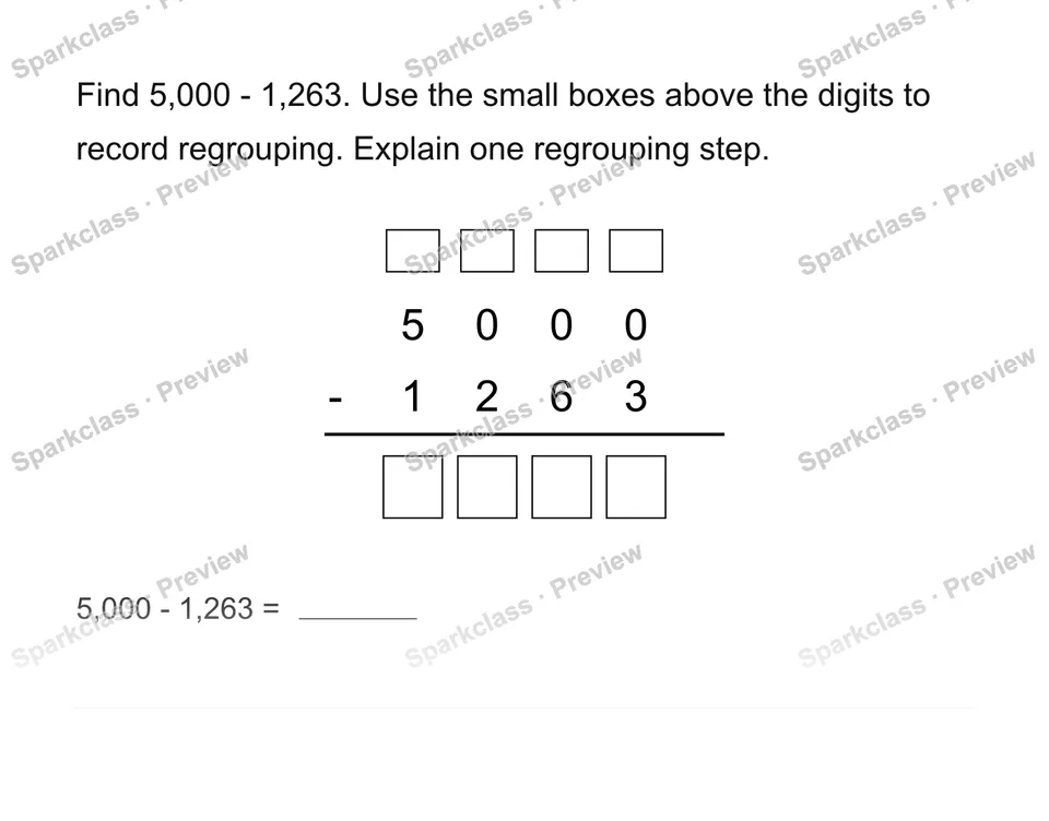 Subtract whole numbers — page 1