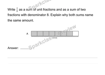 Decompose a fraction in two ways — Grade 4 problem preview