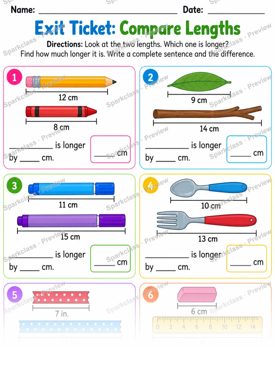 2.MD.A.4 · Length Difference Exit — page 1