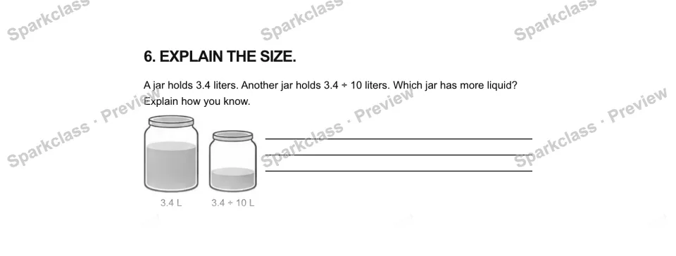 6Explain the size. — page 1