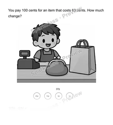 Find change — Grade 2 problem preview