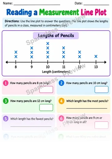 2.MD.D.9 · Line Plot Homework — Grade 2 worksheet preview