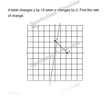 Find rate of change from a table — Grade 8 problem preview