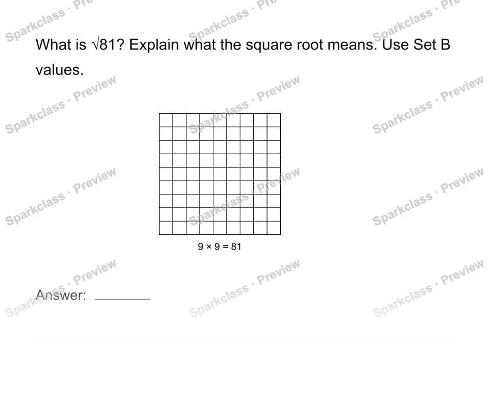 Interpret square roots — page 1