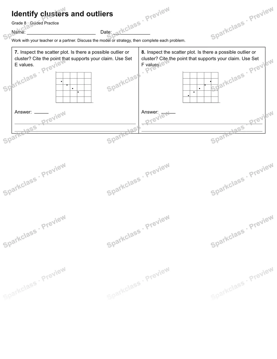 Identify clusters and outliers — Guided Practice — page 2