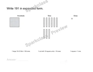 Write expanded form — Grade 2 problem preview
