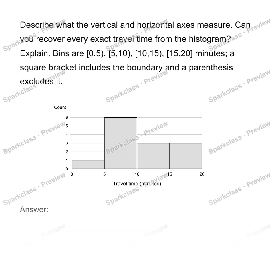 Construct and interpret equal-width histograms — page 1