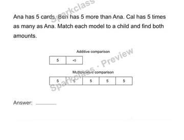 Distinguish more from times as many — Grade 4 problem preview