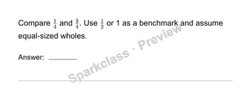 Compare using benchmarks — Grade 4 problem preview