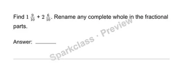 Add mixed numbers — Grade 4 problem preview