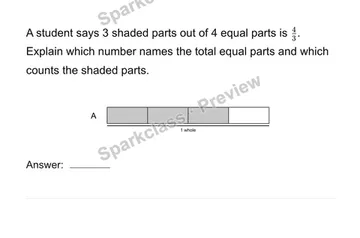 Connect unit fractions to a whole — Grade 4 problem preview