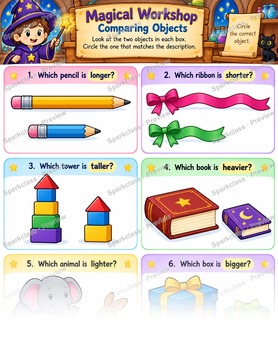 Comparing Objects · Magical Workshop — page 1
