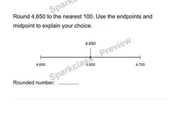 Round to a given place — Grade 4 problem preview
