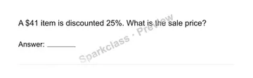 Find a percent decrease — Grade 7 problem preview