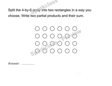 Connect an array to multiplication — Grade 4 problem preview