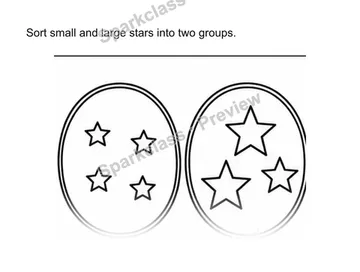 Sort by size. — Kindergarten problem preview