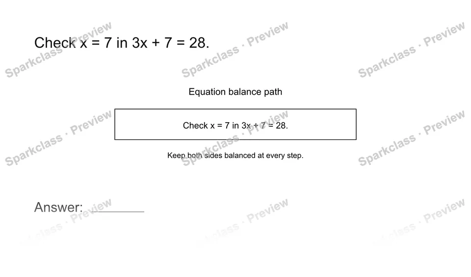 Check a solution — page 1