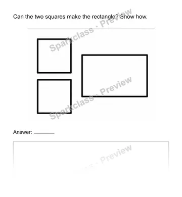 Compose simple shapes — Kindergarten problem preview