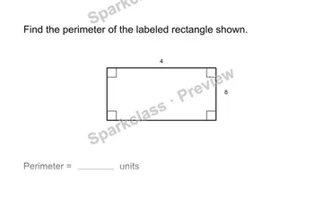 Find perimeter — Grade 3 problem preview