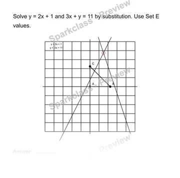 Solve a system by substitution — Grade 8 problem preview
