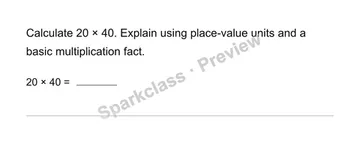 Multiply with place value — Grade 4 problem preview