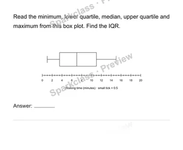 Use box plots, quartiles and interquartile range — Grade 6 problem preview