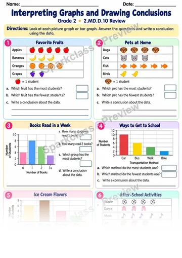 2.MD.D.10 · Graph Review — Grade 2 worksheet preview