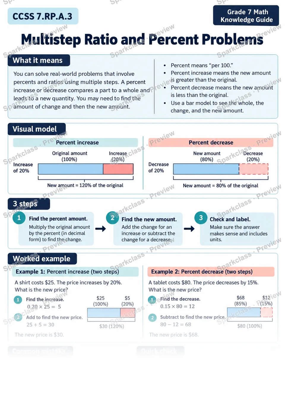 Knowledge Guide · Multistep ratio and percent problems — page 1