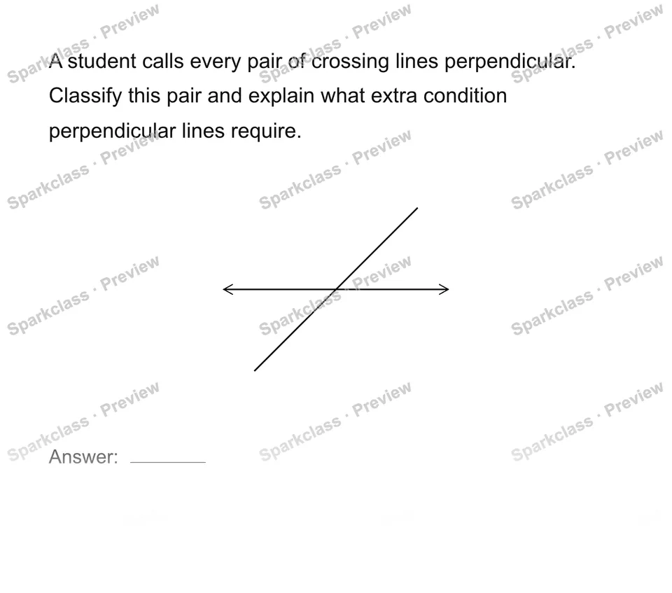 Identify parallel and perpendicular lines — page 1