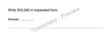 Write expanded form — Grade 4 problem preview
