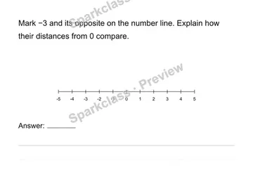 Locate opposites — Grade 6 problem preview