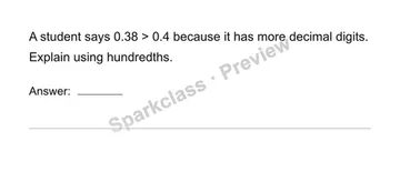 Compare decimals to hundredths — Grade 4 problem preview