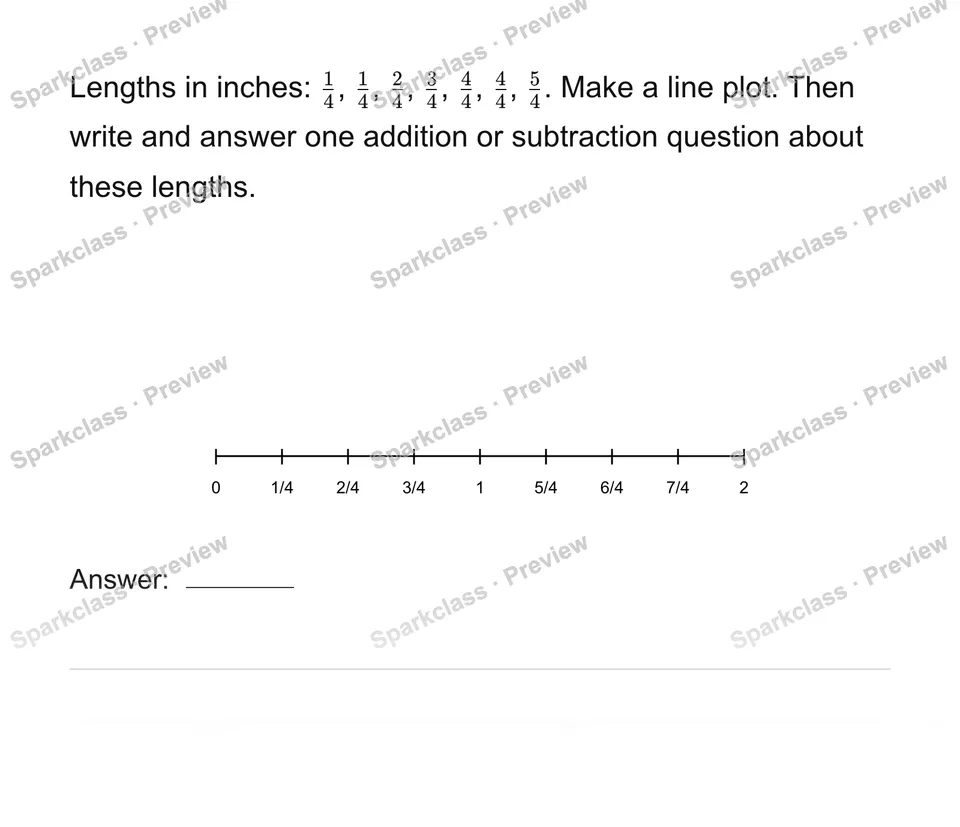 Build and question your own line plot — page 1