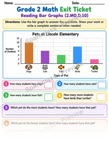 2.MD.D.10 · Graph Exit — Grade 2 worksheet preview