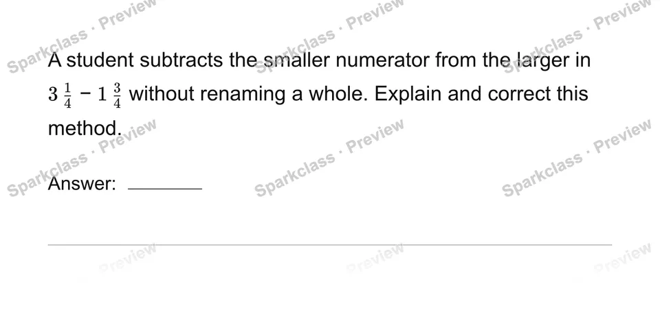 Subtract mixed numbers with regrouping — page 1