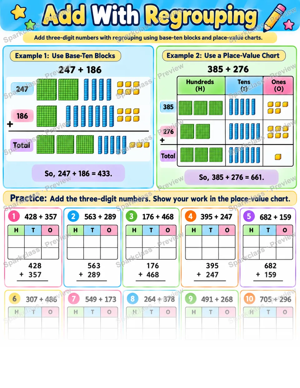 Add With Regrouping — page 1