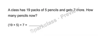 Solve a two-step story — Grade 3 problem preview