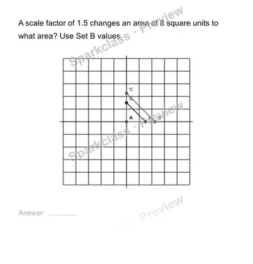 Relate similarity to area — Grade 8 problem preview